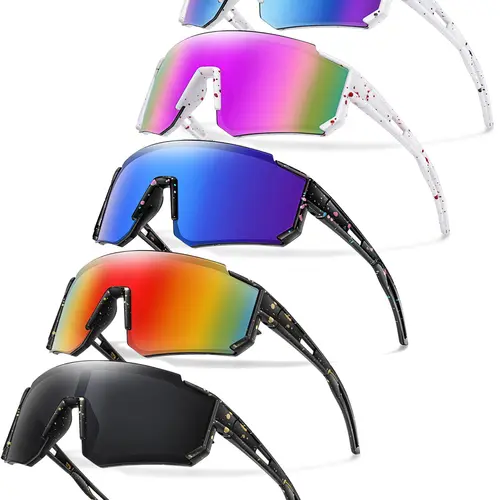 Unisex Polarized Sunglasses, 5 Counts/set UV Protective Glasses, Summer Sports Glasses for Men & Women, Cycling Goggles, Suitable for Outdoor Activities