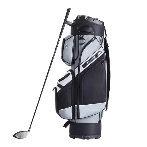 VEVOR Golf Cart Bag, 14-Way Organizer Divider Top for Golf Clubs, 41” Premium Nylon Bag with 13 Pockets, Handles, Dust Cover & Detachable Straps, Black Color-Block for Men