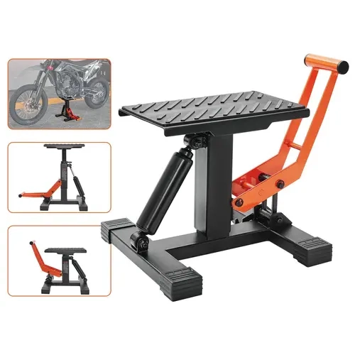 VEVOR Dirt Bike Hydraulic Lift Stand, 440 lbs Capacity Garage Equipment Vehicle Lift, Adjustable Height Hoist Table for Dirt Pit Bike Repair & Maintenance