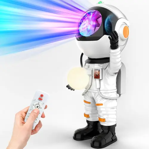 Rossetta Astronaut Space Star Projector Lamp - Colorful Illuminating LED Night Lighting with Remote Control, Home Decor LED Lights for Kids, Bedroom Christmas/Birthday Gift