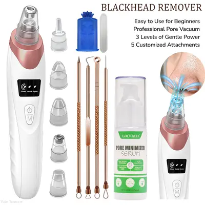Blackhead Remover Pore Vacuum USB Rechargeable Blackhead extractor Boyfriend Gifts Men gifts Best Gift Ideas Skin Facial Cleaning Silicone Face Cleaning   Electric Acne Removal Tool