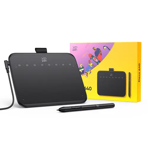 #artfight XPPen Deco 640 OSU Graphics Drawing Tablet 16384 Pressure Levels Compatible with Windows Android Phone macOS Chrome OS USB-C Concent 60° Tilt Handy Writing Tablet for Illustration Mobile Creation Online Education Video Editing