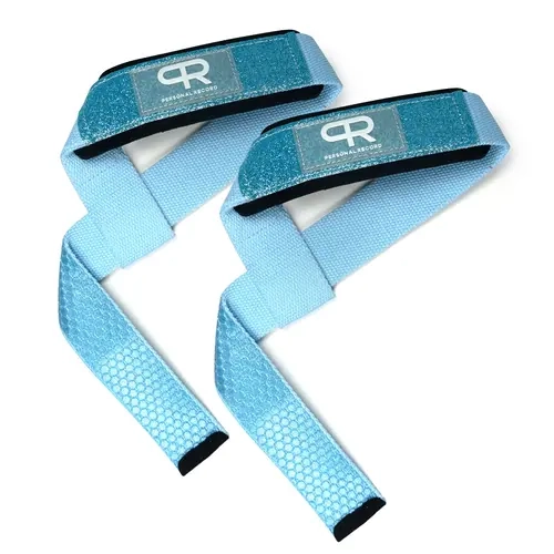 Lightweight Lifting Straps - Glitter Blue