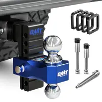 Orion Motor Tech Adjustable Trailer Hitch - 2" & 2.5" Receiver Heavy Duty Aluminum Drop Hitch with Dual Ball Mount, Anti-Theft Pins, 18500 LB GTW Towing Capacity for Truck, Utility Trailers, Boats