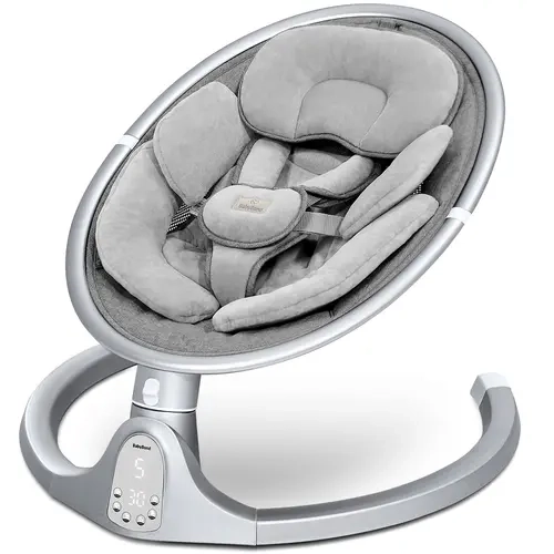 BabyBond Portable Baby Swing for Infants, Foldable Electric Bouncer with 5 Speeds & 10 Lullabies, Bluetooth Music & Remote Control, Plug-in or Battery Operated, #DealsForYouDays
