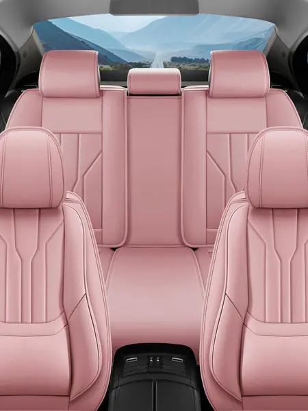OTOEZ Luxury 5-Seat Full Set Nappa Leather Car Seat Covers, Waterproof, Airbag-Compatible, Easy-to-Install with Lumbar Support, Auto Accessories for Sedans SUVs, Car Decor