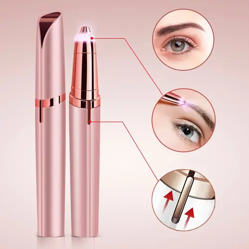 Eyebrow Trimmer for Women Rechargeable Painless Electric Razor Portable Precision Epilator for Eyebrow and Face Hair Removal