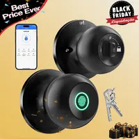[Deals for You Days] EUERTE Smart Fingerprint Door Lock 3-in-1 with TT App Control & 5S Auto-Lock Rechargeable Battery for Rooms Offices Apartments Warehouses Garages Black Friday Gift FathersDayGift
