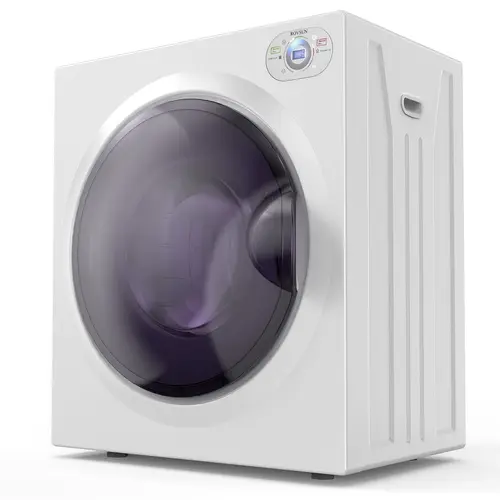 ROVSUN Compact Full Automatic Portable Dryer Machine, 1.5/1.8/2.6 Cu.Ft 1400W Fast Drying Front Load Tumble Unit, Stainless Steel Tub, LCD Control Panel, 6 Modes, 23.6" Size Fits Small Rooms, 14.5lbs, 23.6"x17.1"x27.5", Safety Feature for Apartment, Home