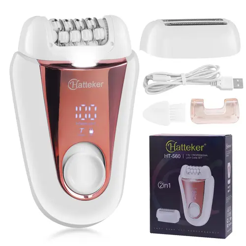 2 in 1 Electric Instrument with LCD Display, 1 Box Rechargeable Hair Removal Machine with 2 Gears, Intelligent Hair Removal Tool for Women, Epilator Hair Remover, Body Hair Shaver