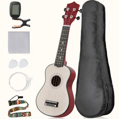 SEGAWE 21" Kids Beginners Small Acoustic Ukulele Set with Gig Bag, Strap, Tuner and Pick