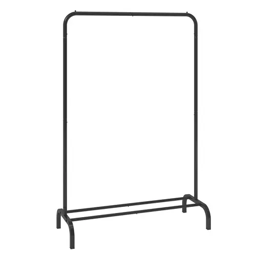 【Fallpicks】VEVOR Durable Powder Coated Heavy-Duty Free-Standing Carbon Steel Clothes Hanger Rack, 1-in Thick Frame, Hanging Rod, Bottom Shelf, Floor Scratch Guard, Wobble-Free Base, Holds Shoes, Boxes, and Accessories, Ideal for Bedrooms