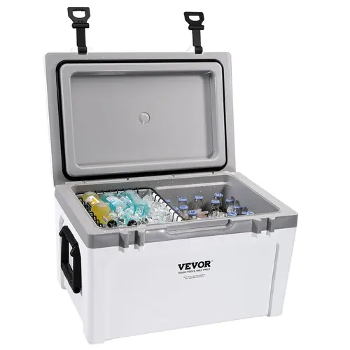 【Fallpicks】VEVOR Insulated Portable Lunchbox Cooler, Max 52 qt - Holds 50 Cans, Ice Retention Hard Cooler with Heavy Duty Handle, Ice Chest Lunch Box for Camping, Beach, Picnic, Travel, Outdoor