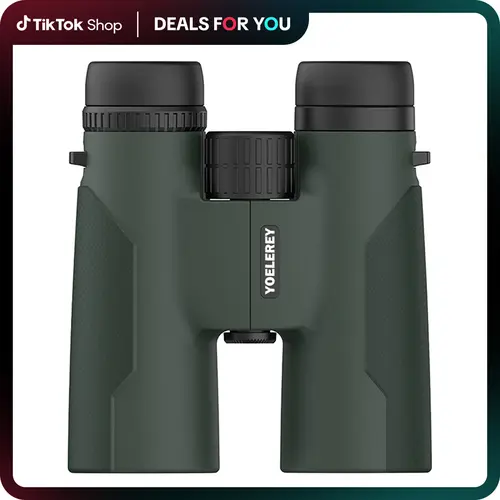 YOELEREY Updated 12x42 High-Power Long-Range Multi-Coated Portable Outdoor Binoculars - Large Eyepiece, Rubber Armor, Argon Purged, Waterproof, Fogproof, Color Fidelity, Easy-to-Use Hunt Gear for Birdwatching