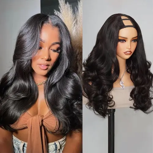 [Updated with Drawstring] Recool Hair 100% Brazilian Virgin Hair Layers U Part Butterfly Loose Body Wave/Straight Glueless Wigs Human Hair for Women Beginner Friendly #tiktokshopstockup