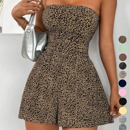 Women's Sleeveless Jumpsuit, Solid Color, Casual Fitted Short Pants, Multi-Color Basic Summer, Butter Vacation Style
