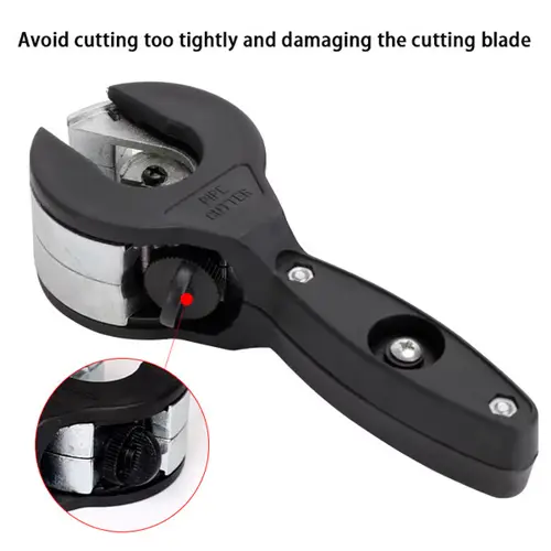 GJANSH Ratcheting Tubing Cutter, Copper Pipe Cutter, Tubing Cutter 1/4" To 7/8", 2 in 1 Close Quarters Tube Compact Cutter, Ratcheting Pvc Cutter for Cutting Pvc, Ppr, And Plastic Hoses (Black),