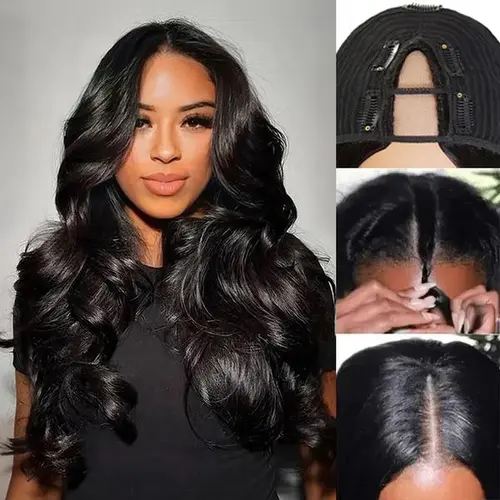 Recool Hair Yaki Loose Body V Part Wig Burmese Curly Yaki Straight Invisible Drawstring Human Hair Wig 180% 250% Density Real Scalp No Leave Out Glueless Wig High-Quality 100% Human Hair Beginner Friendly #tiktokshopstockup