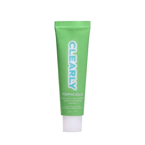 Topicals Clearly Breakout Cleansing Clay Mask - Vegan Calming Skin Care Product with Clinical-Strength Colloidal Sulfur, Charcoal, Scent, Gentle Formula, Reduces Breakouts & Improves Skin Barrier, Skin Care Products