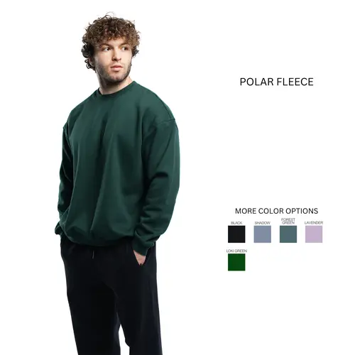 EKKO Blank Crewneck Sweatshirt | Polar Fleece 380 GSM | Men's + Women's Sweatshirts