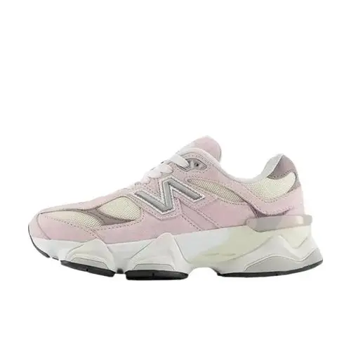 NEW BALANCE Girls/Women's 9060 All Day Fashion Sneakers - Pink & White Suede-Mesh Upper, Chunky Soft Cushioned Sole, Breathable Casual Athletic Walking Shoes, True Size Fit (US 3.5Y / 5W), Half Size Up Option