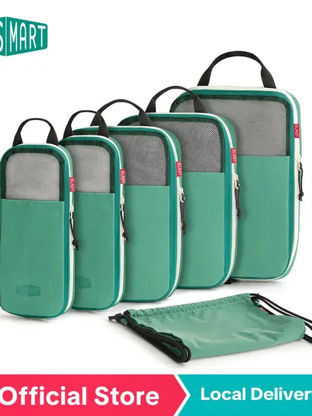 BAGSMART Blast 6PCS Compression Travel Packing Cubes – Travel Organizer Set for Suitcases, Compresses to Maximize Space, Ideal for Travel summerwins