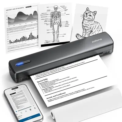 Portable Printer Wireless for Travel, D810 Bluethooth Thermal Printer Support for 8.5"x11" US Letter, AI Printer #SummerVibes