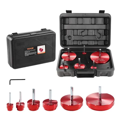 VEVOR Rust-Resist Alloy Multi-Size Aluminum PVC Reamer Tool Kit Set, Durable & Long-Lasting, with Rotating Blade, Hex Wrench, Rotate-to-Resharpen Feature, Easy to Disassemble Plumbing Socket Saver for SCH 40 3/4"-4" Pipes, for Bathrooms, Kitchens