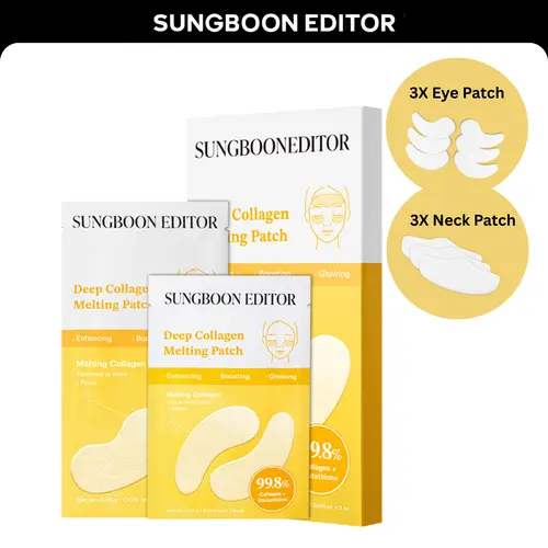 [Sungboon] Collagen Patch | Ultimate Korean Skincare | Intensive Melting Collagen Eye Patches for Deep Care & Radiant Skin (Eye Patch 3ea + Forehead Patch 3ea)