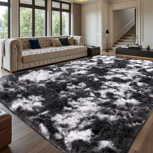 FAMVAL Minimalist Plush Area Rug, Large Size, Fluffy and Pet-Friendly for Living Room, Bedroom, Nursery, Dorm, Kids Room, Apartment giftideas