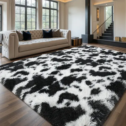 FAMVAL Plush Area Rug, Soft Comfort and Long Pile for Living Room, Bedroom, Nursery, Kids' Room, Playroom, Apartment and Dorm giftideas