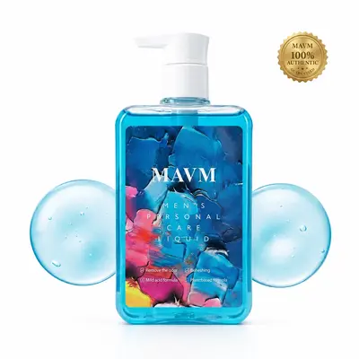 （B）MAVM Men's Daily Intimate Wash with Blue Fragrance, pH Balanced Cleanser