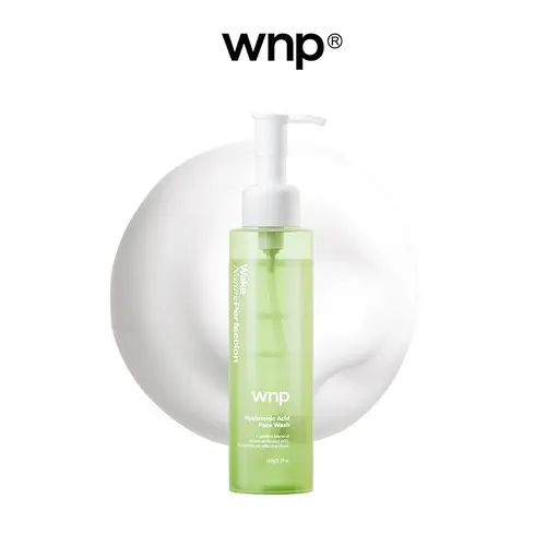 WNP HA Face Wash Gentle Hydrating Cleanser for Sensitive Skin, Deep Cleansing, Moisturizing & Oil Control, Skin Barrier Repair Facial Skincare, Plumps Skin for a Fresh & Clean Feel