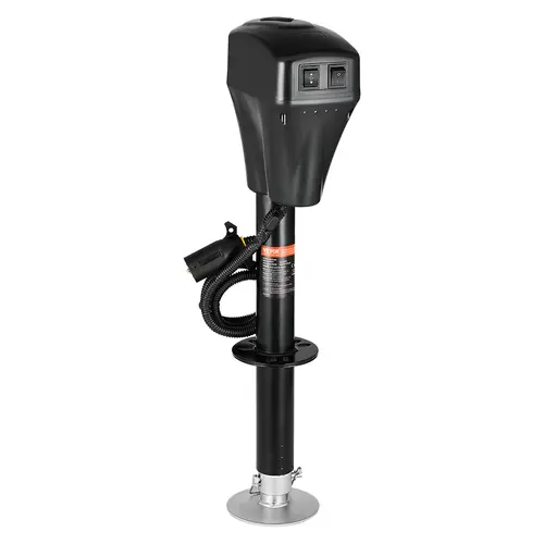 【DealsForYouDays】VEVOR Electric Trailer Jack, 5000 lbs, Heavy Duty RV Electric Power Tongue Jack with 7-pin Connector, Manual Crank Handle & Weatherproof Jack Cover, 10"-28.3" Lift, for Trailers, Campers & RVs, Black,father'sdaygifts