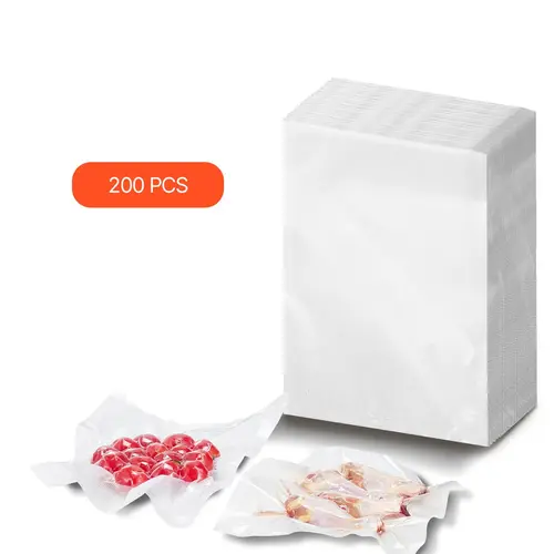 VEVOR Vacuum Sealed Bags, 200-Bag Value 8x12 in Non-BPA Food-Grade, 210um Textured Tear-Resistant, Bone-In Ready, Tight-Sealing, Handles Meat Veg Seafood, Compatible with All Vacuum Sealers, Food Preservation Father's Day Gift