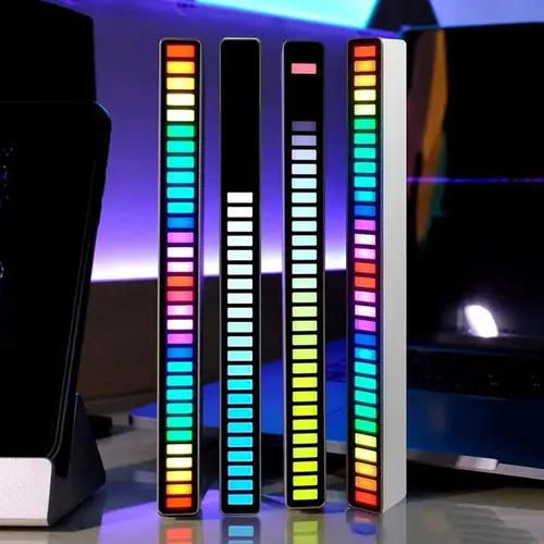 Joytutus Modern USB-C Powered Acrylic Portable RGB LED Lights - Decorative, Voice-Controlled, Sound-Synced Glow, 2h Fast Recharge, for Content Creators, Party, Car/Tabletop Atmosphere Lighting