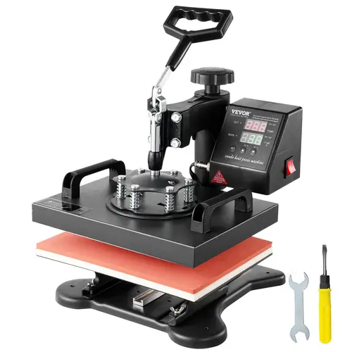 【Fallpicks】VEVOR Durable Heat Press Machine, 12x10Inch (30x23cm) T-Shirt Printer with LCD Screen & Easy Time/Heat Controls, Transfer Tool for T-Shirts, Letters