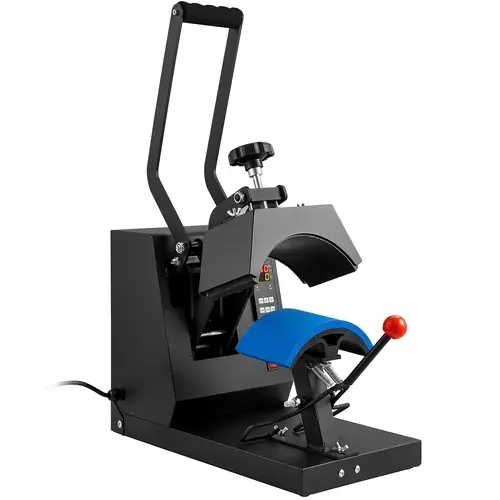 【Fallpicks】VEVOR 4-in-1 Clamshell Hat Heat Press Iron (Household Appliances), 6x3in Sublimation Transfer, LCD Digital Timer-Temp Control, Multifunction 4 Heat Pad (6x3/6.7x2.7/8.1x3.5in), Teflon Antistick, Auto Shut-Off, Beginner-Friendly for Hat Making