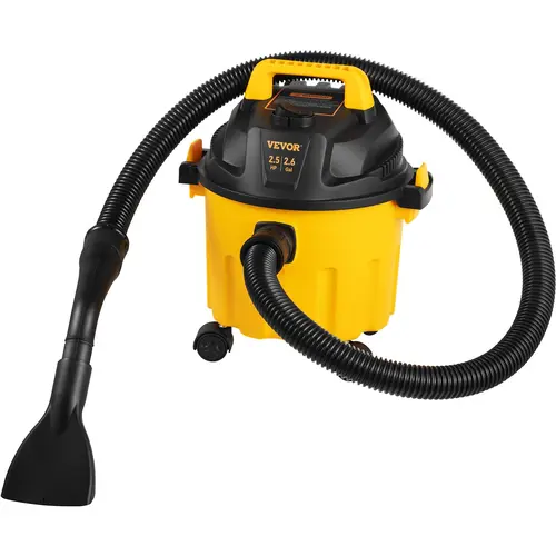 【Fallpicks】VEVOR Corded Wet & Dry Vacuum - 2.6 Gal Heavy-Duty Portable, 2.5 Peak HP 3-in-1 with Blow Mode, Cloth Dust Collector Filter, Attachment Storage, ETL Listed, Dirt Removal Floor Tool for Cars (Corded Wet & Dry Vacuums Category), Dirt Removal Vacu