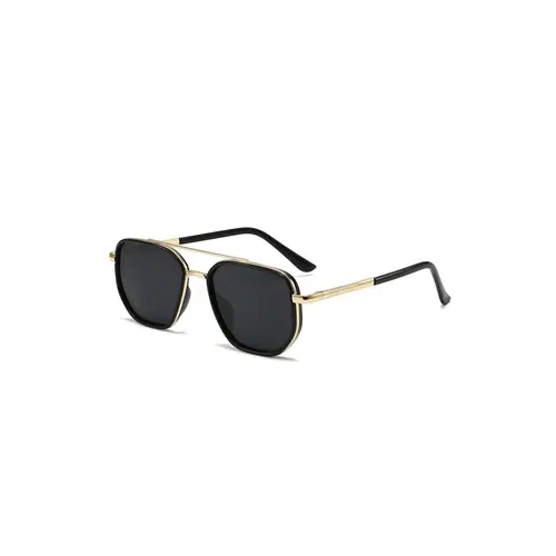Men's Fashionable Sunglasses with Double Beam Design - TR90 Lightweight Durable Metal Frame, Polarised Lens, UV Protection, Glare-Free Vision, 2025 Back to School Travel Accessory, Fall Essential