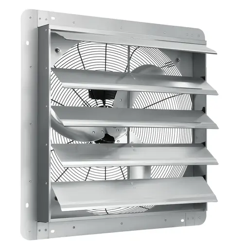 【DealsForYouDays】VEVOR 24'' Shutter Exhaust Fan, High-speed 3320 CFM, Aluminum Wall Mount Attic Fan with AC-motor, Ventilation and Cooling for Greenhouses, Garages, Sheds, Shops, FCC