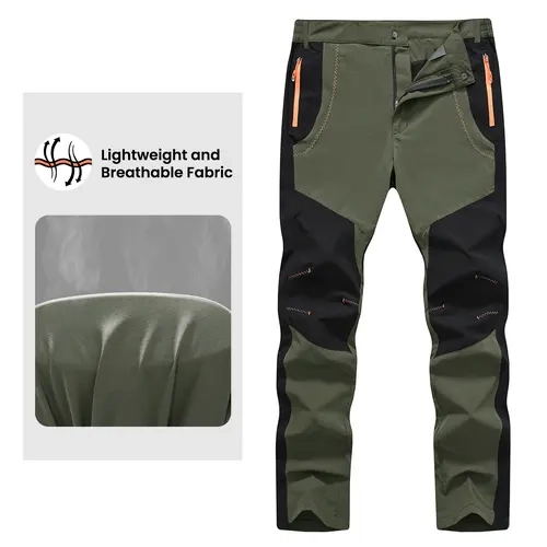 GOPUNE Men's Summer Trousers Lightweight Waterproof Hiking Work Cargo Pants Breathable Zipper Pocket Outdoor Pants Outdoorfun