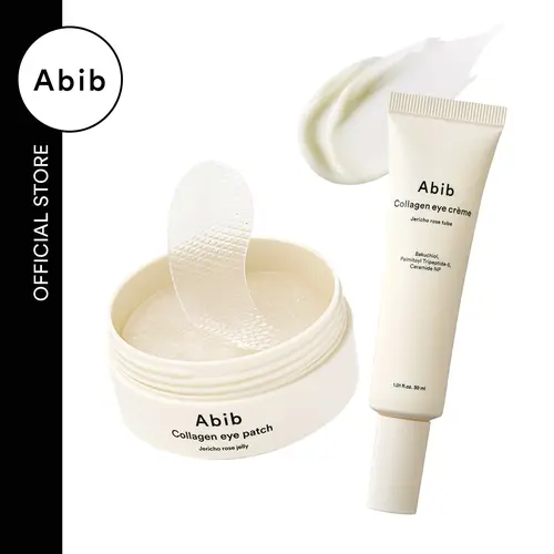 [Abib official] Collagen Eye care Duo (Eye patch & Eye cream)ㅣAge-Defying, Skin Revival, Caffein and Ceramide. Fade Fine lines and Dark Circles