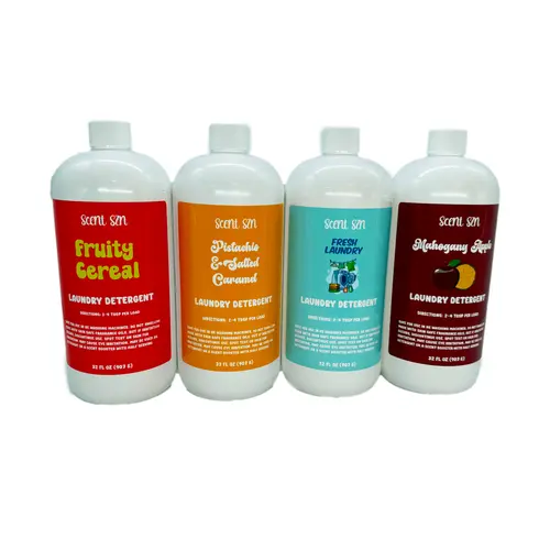 SCENT SZN Harsh-Free Plant-Based Liquid Detergent - Household Items Laundry Cleaner with Coconut, Cocamidopropylamine Oxide, 24 Months Long-Lasting Freshness, Scents Including Pink Sugar, Fruity Cereal, Salted Caramel, Blueberry Waffle, Hawaiian Volcano