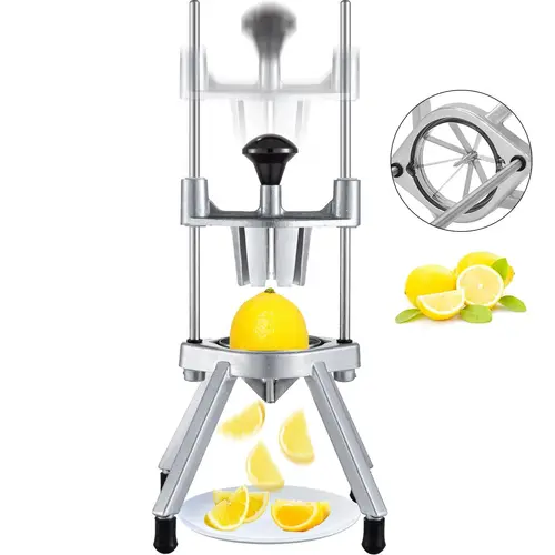 【Fallpicks】VEVOR 8-Section Commercial Fruit Slicer Kitchen Gadget - Sturdy 420 Stainless Blade, Removable Blade, 5.5lb Aluminum Alloy Body, No Battery Needed, 8-Wedge Fast Cut, FDA Approved Barsize Citrus Wedger for Bar/Restaurant Kitchen