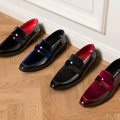 BRUNO MARC Men's Patent Leather Penny Loafers, Classic Plain Slip-On Office Dress Shoes with Removable Insole, Business Casual Gift for Father's Day, Flat