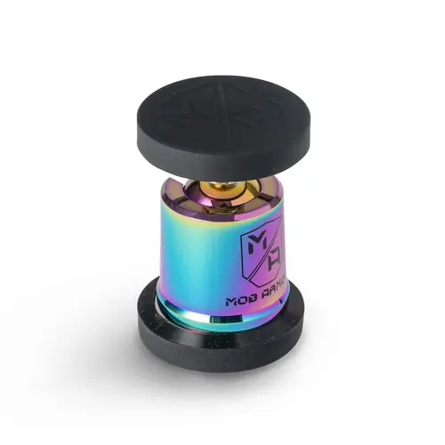 MOB ARMOR MobNetic Maxx Chrome Aluminum Magnetic Dashboard Car Mount Smartphone, Adhesive Auto Accessories Interior, 360° Rotating-90° Tilt Adjustable Magnetic Phone Mount with Device Plate