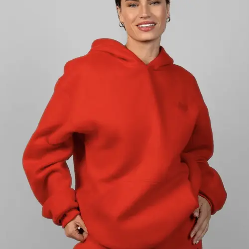Comfrt | Love Hoodie - Mega | Embroidered Heart Fleece Pullover Sweatshirt Kangaroo Pocket