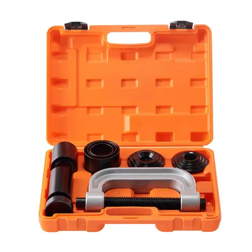 【toolupgrade】VEVOR 10-Pc Carbon Steel Ball Joint Repair Kit, Mechanic Tool with C-Press Clamps, 1 Installation Cup Adapter, 1 Press Bar for 2WD & 4WD Car Ball Joint Removal & Installation (Tools for Mechanics)