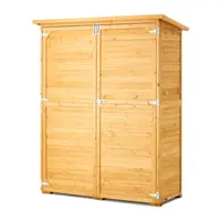 VEVOR Outdoor Storage Shed,  Large Wooden Outside Storage Cabinet with Waterproof Roof and Metal Frame, Double Lockable Doors Garden Tool Shed Storage House Cabinet with Shelves & Floor, 55"x67.5",outdoorfurnitureset